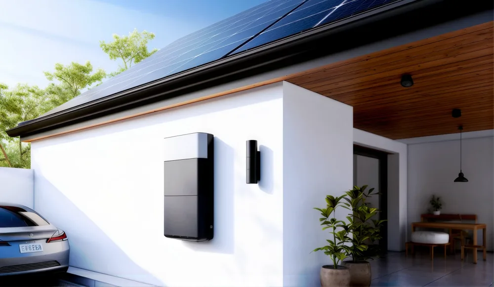 Thuisbatterij voor opslag van zonne-energie
